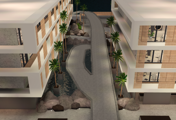 image of company headquarters in an ecofriendly city (for a green tech/cleantech company)