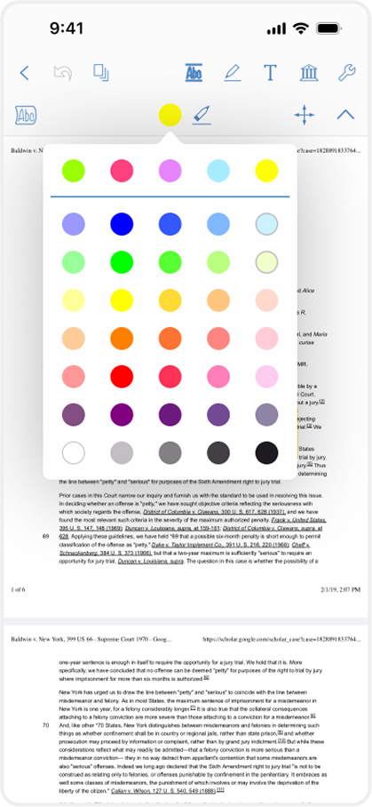 old Nitro PDF Pro - iPad and iPhone UI