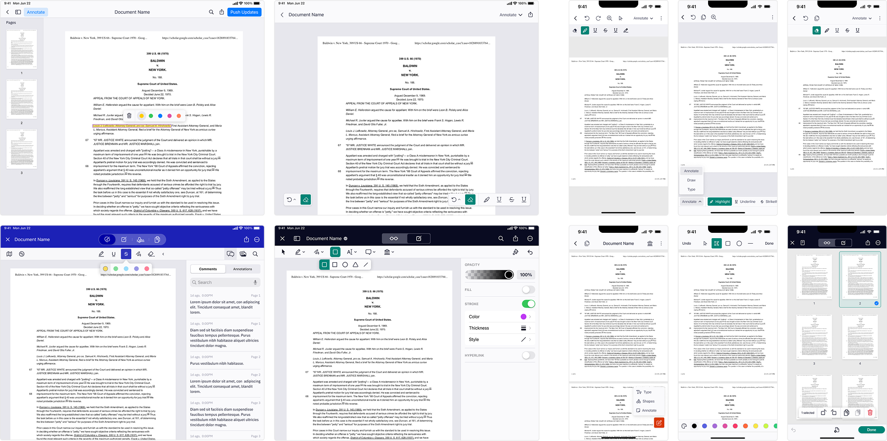 iOS drafts and iterations