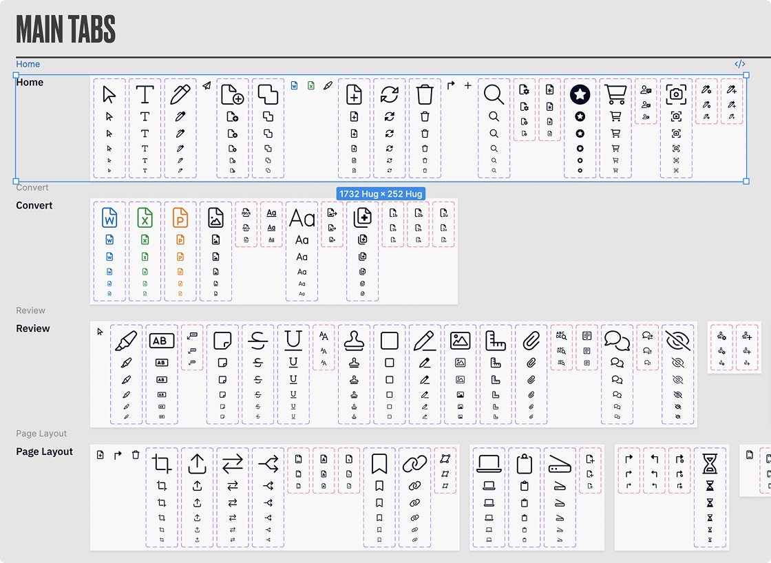 A screenshot of the icon library