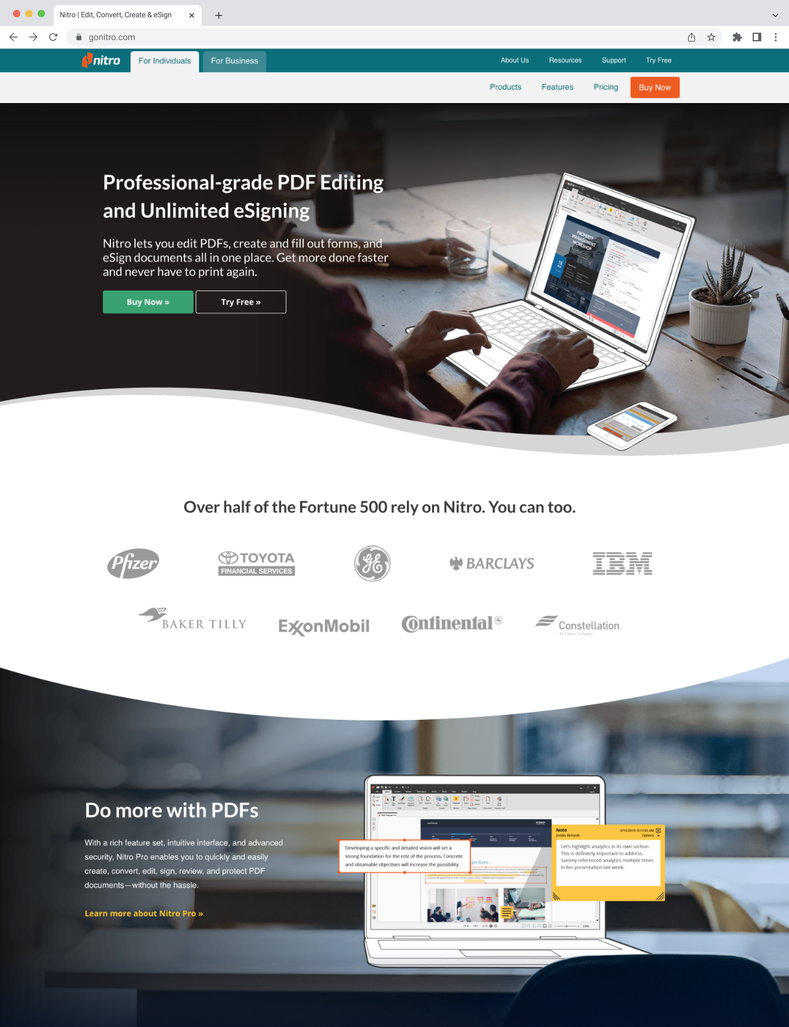 GoNitro.com before the rebrand