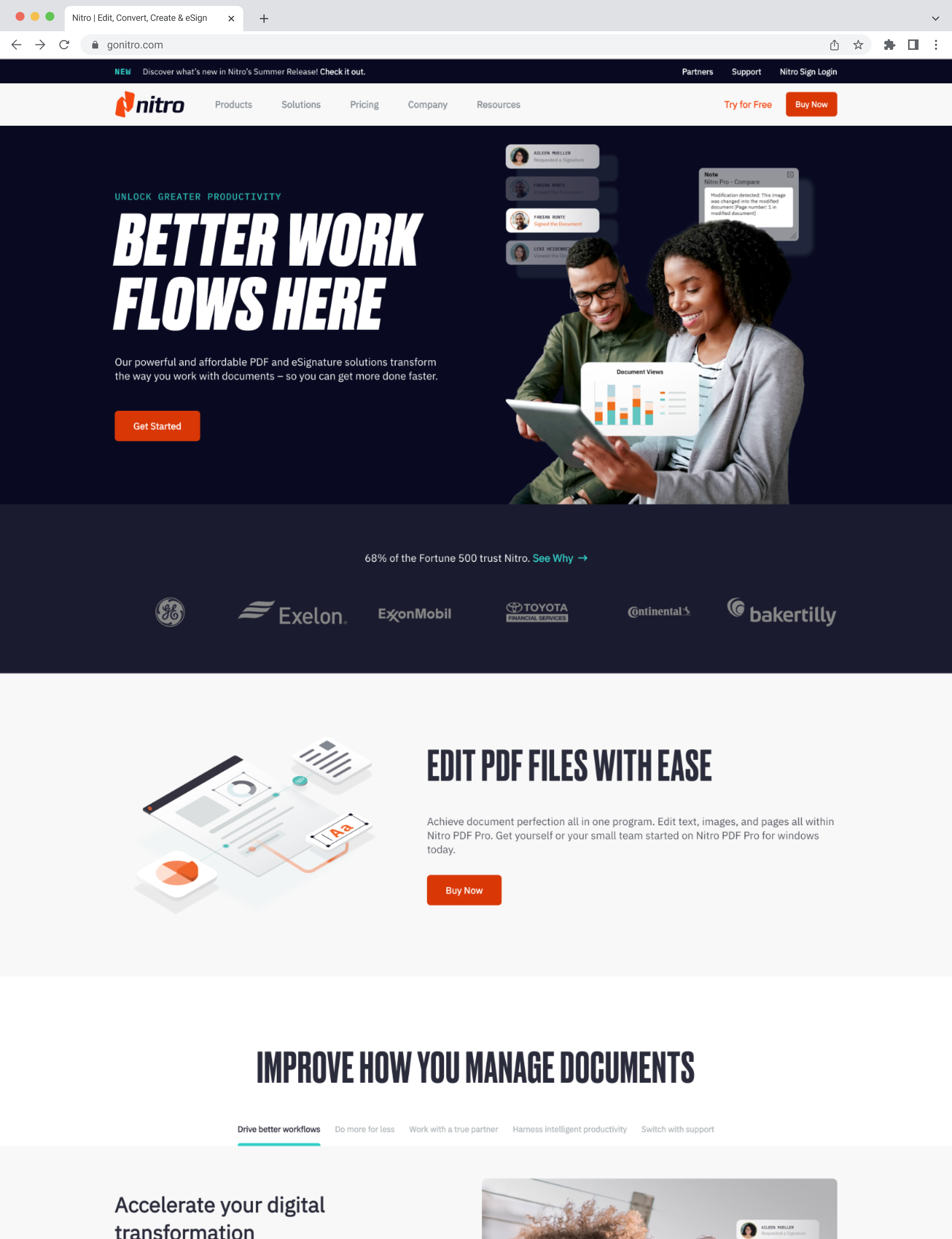 GoNitro.com after the rebrand