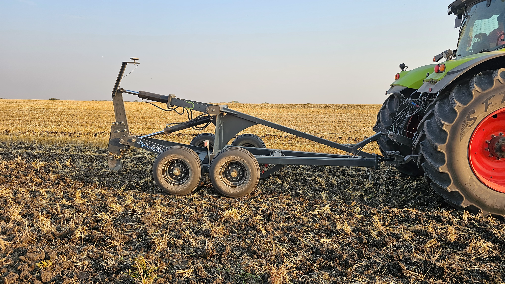 Mole Plow installing sub-surface drainage in Manitoba field