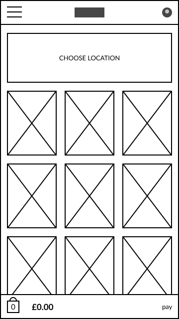 lo fi wireframe home