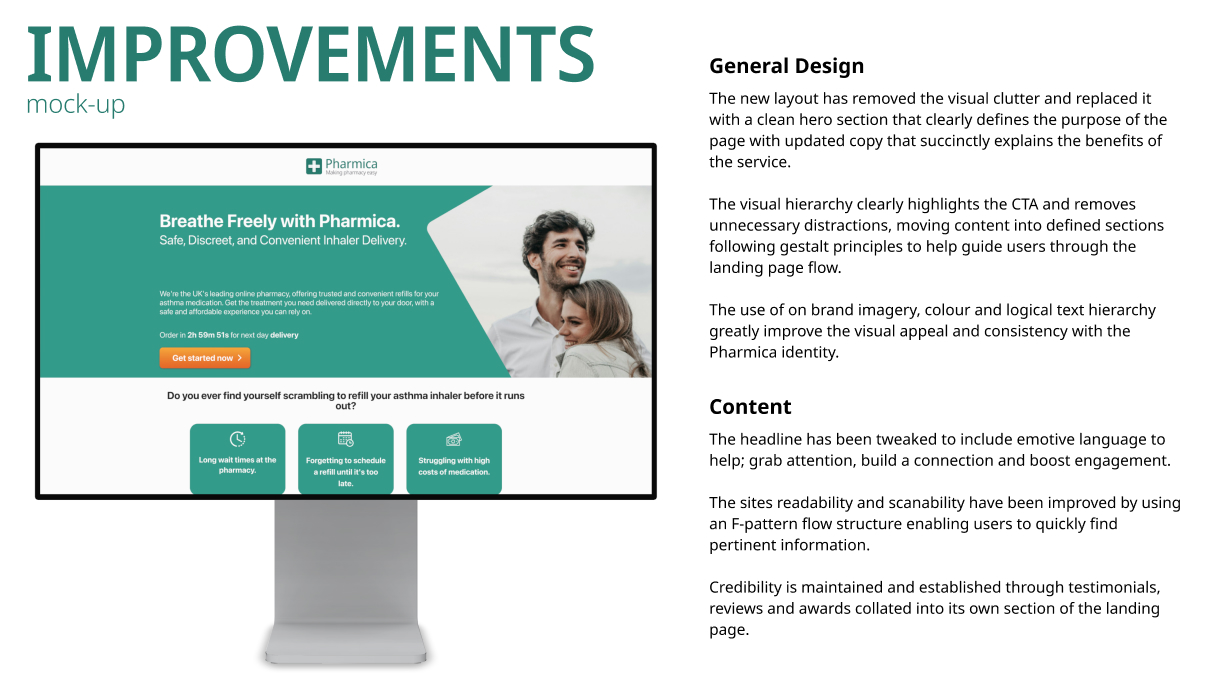 improved design mock-up