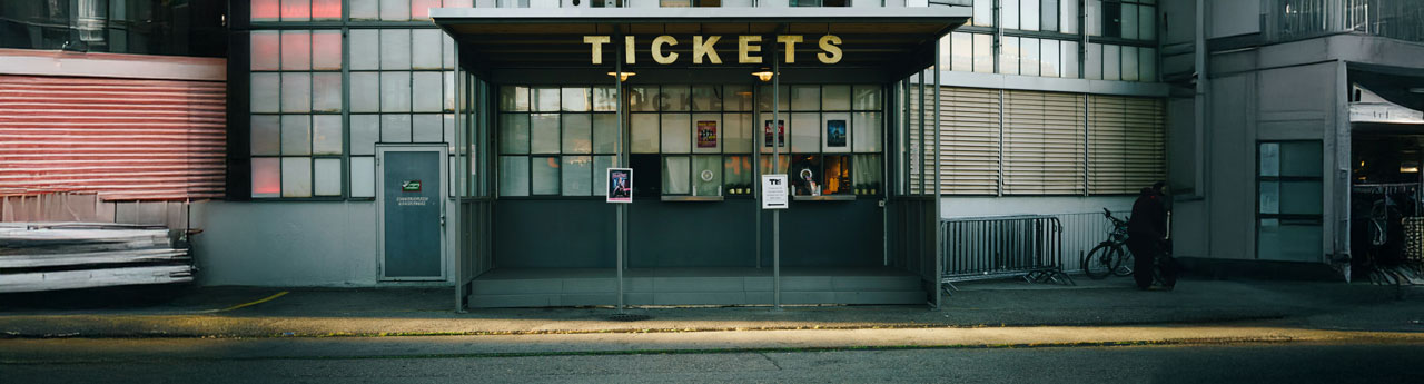 Ticket booth at event venue