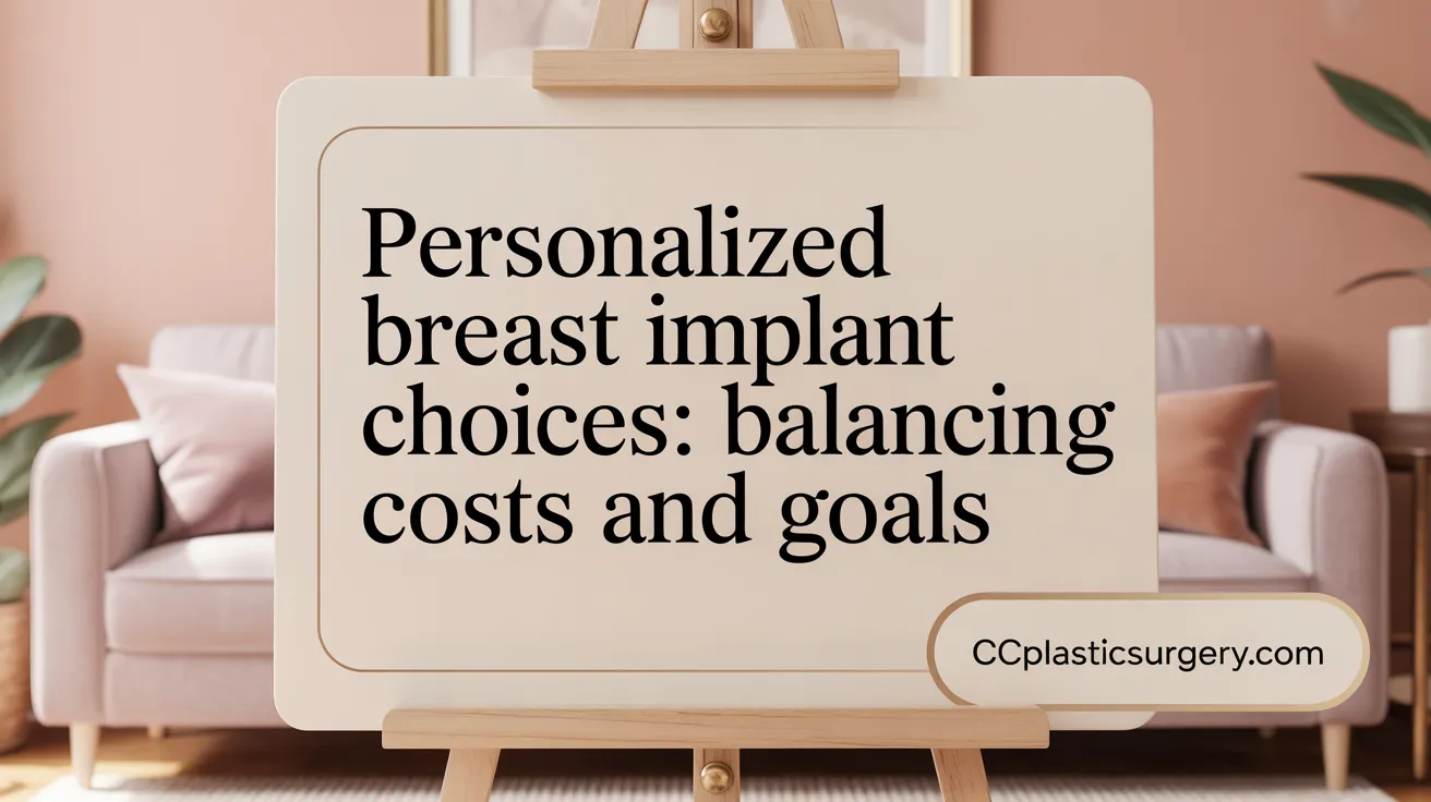 Personalized Breast Implant Choices: Balance Costs and Goals