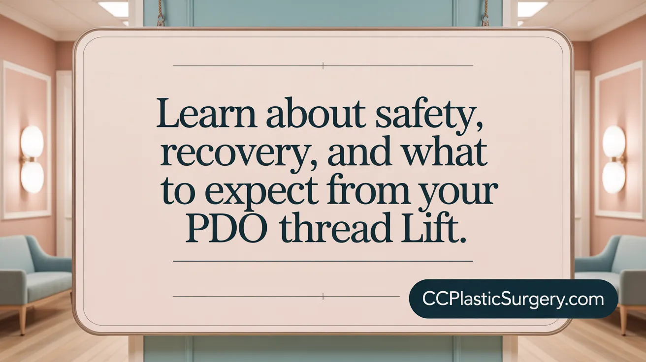 Learn about safety, recovery, and what to expect from your PDO Thread Lift.