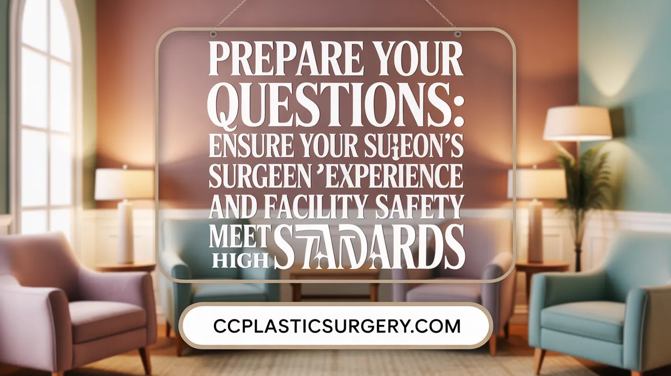 Prepare your questions: ensure your surgeon’s experience and facility safety meet high standards