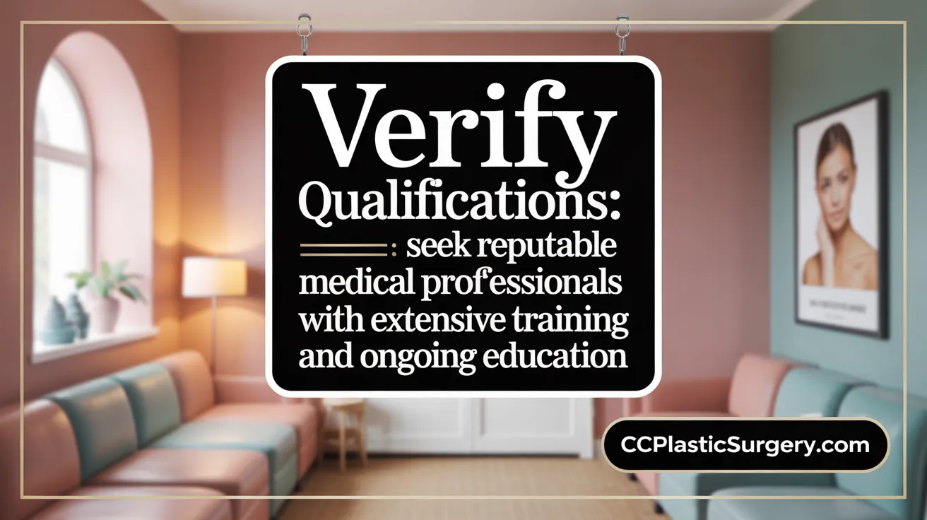 Verify qualifications: seek board-certified surgeons with extensive training and ongoing education
