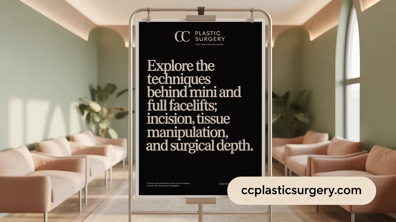 Explore the Techniques Behind Mini and Full Facelifts: Incision Length, Tissue Manipulation, and Surgical Depth