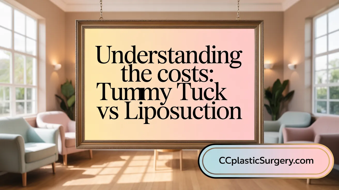 Understanding the Costs: Tummy Tuck vs Liposuction