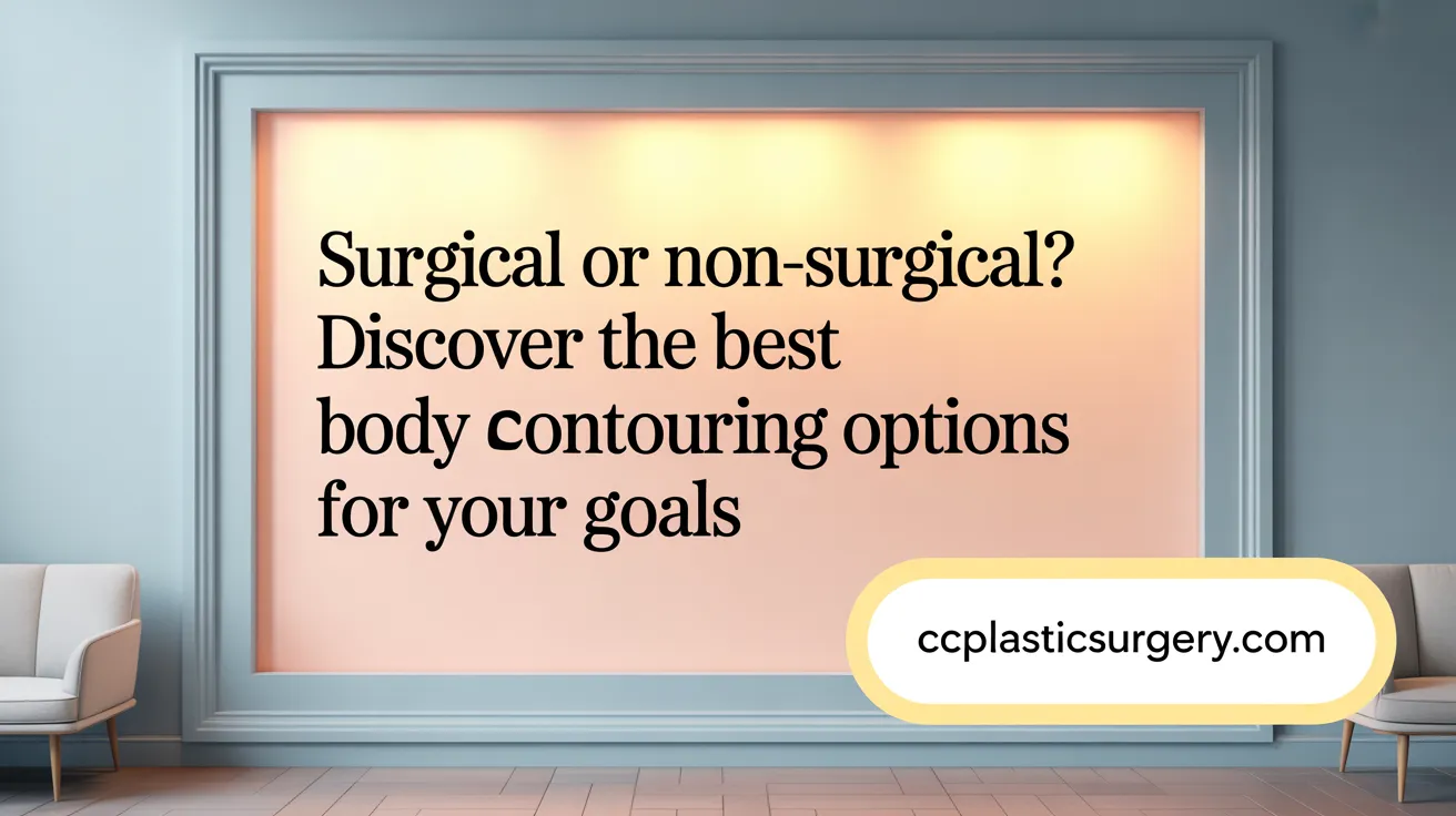 Surgical or Non-Surgical? Discover the Best Body Contouring Options for Your Goals