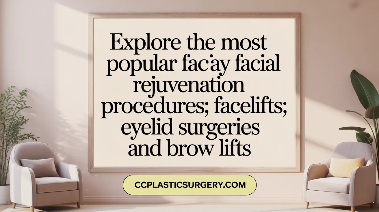Explore the Most Popular Facial Rejuvenation Procedures: Facelifts, Eyelid Surgeries, and Brow Lifts