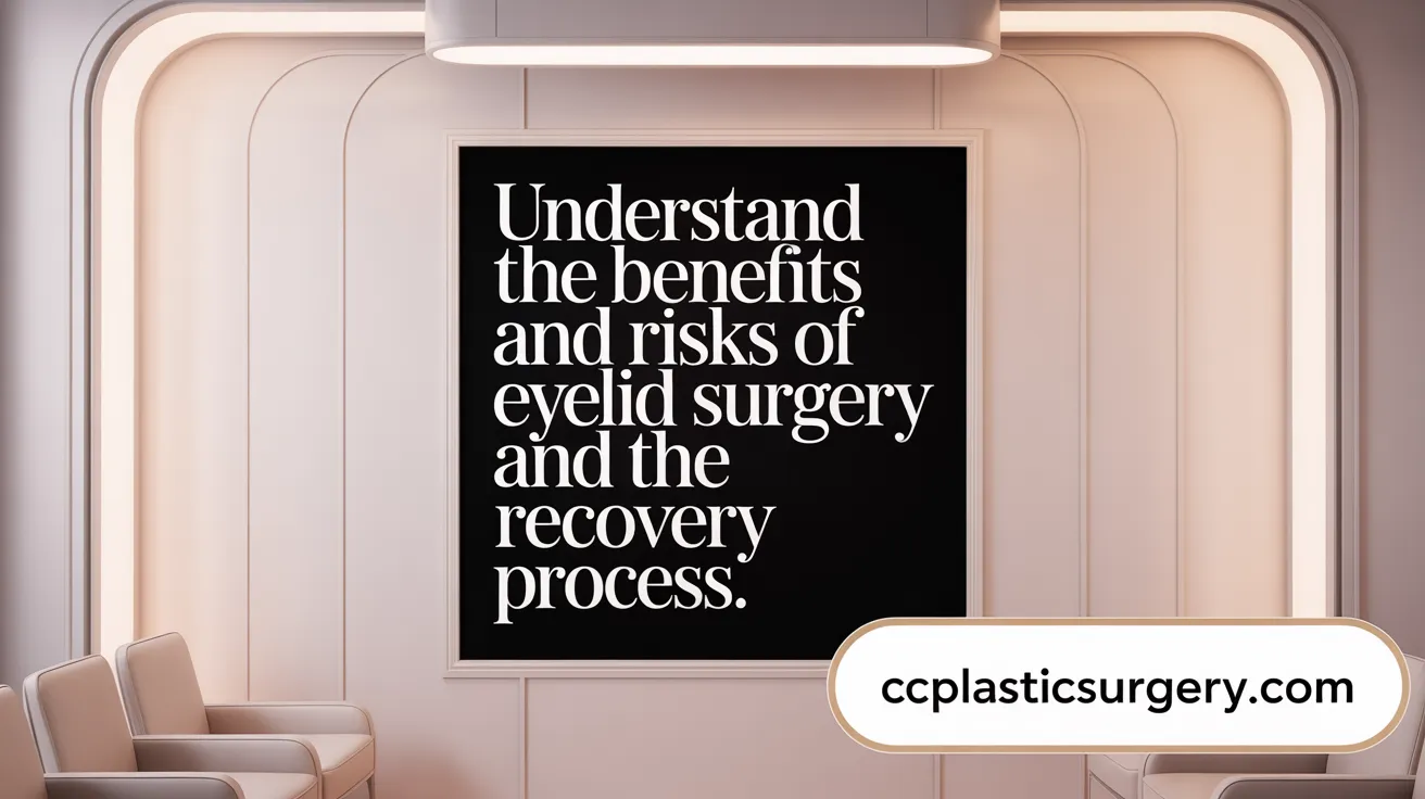 Understand the benefits and risks of eyelid surgery and the recovery process