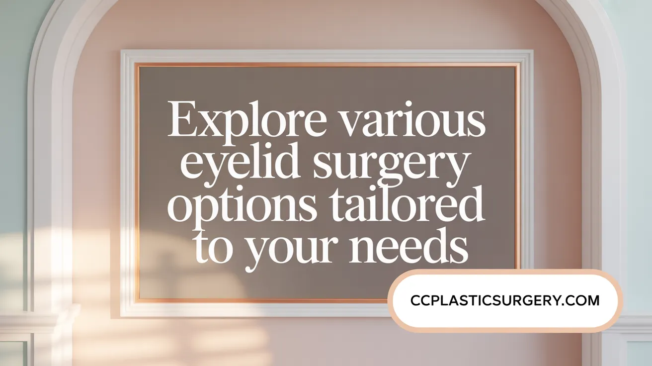 Explore various eyelid surgery options tailored to your needs