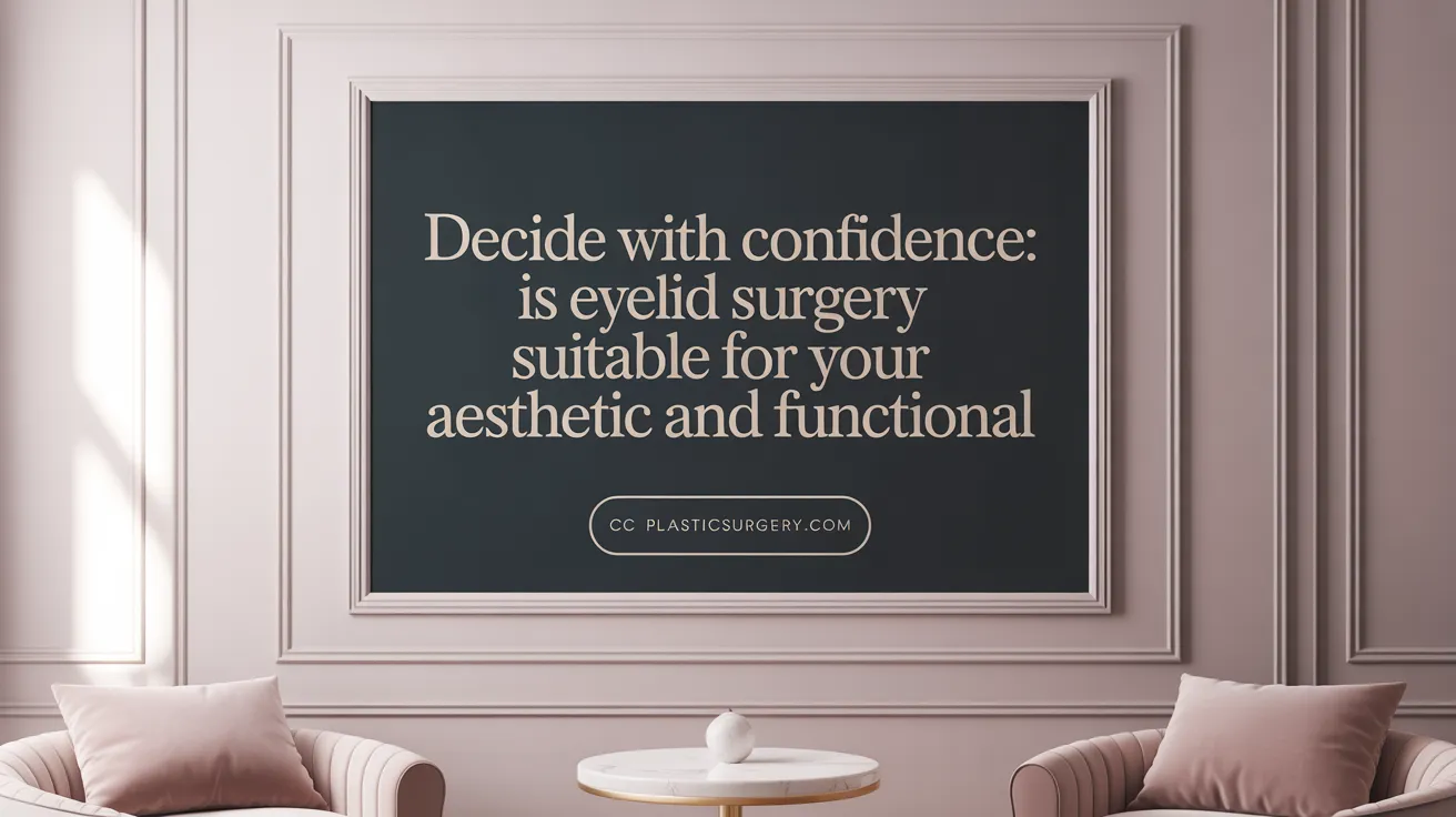 Decide with confidence: is eyelid surgery suitable for your aesthetic and functional goals?