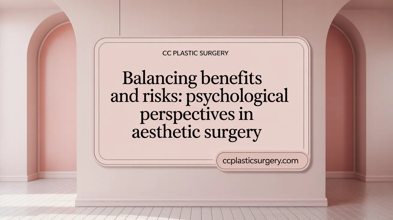 Balancing Benefits and Risks: Psychological Perspectives in Aesthetic Surgery