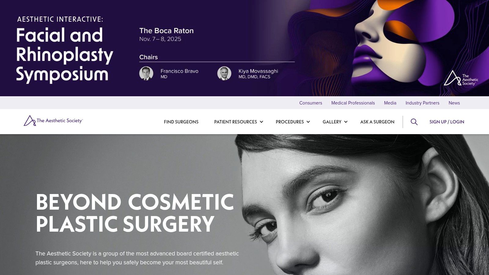 The Aesthetic Society (formerly ASAPS) — Find a Plastic Surgeon