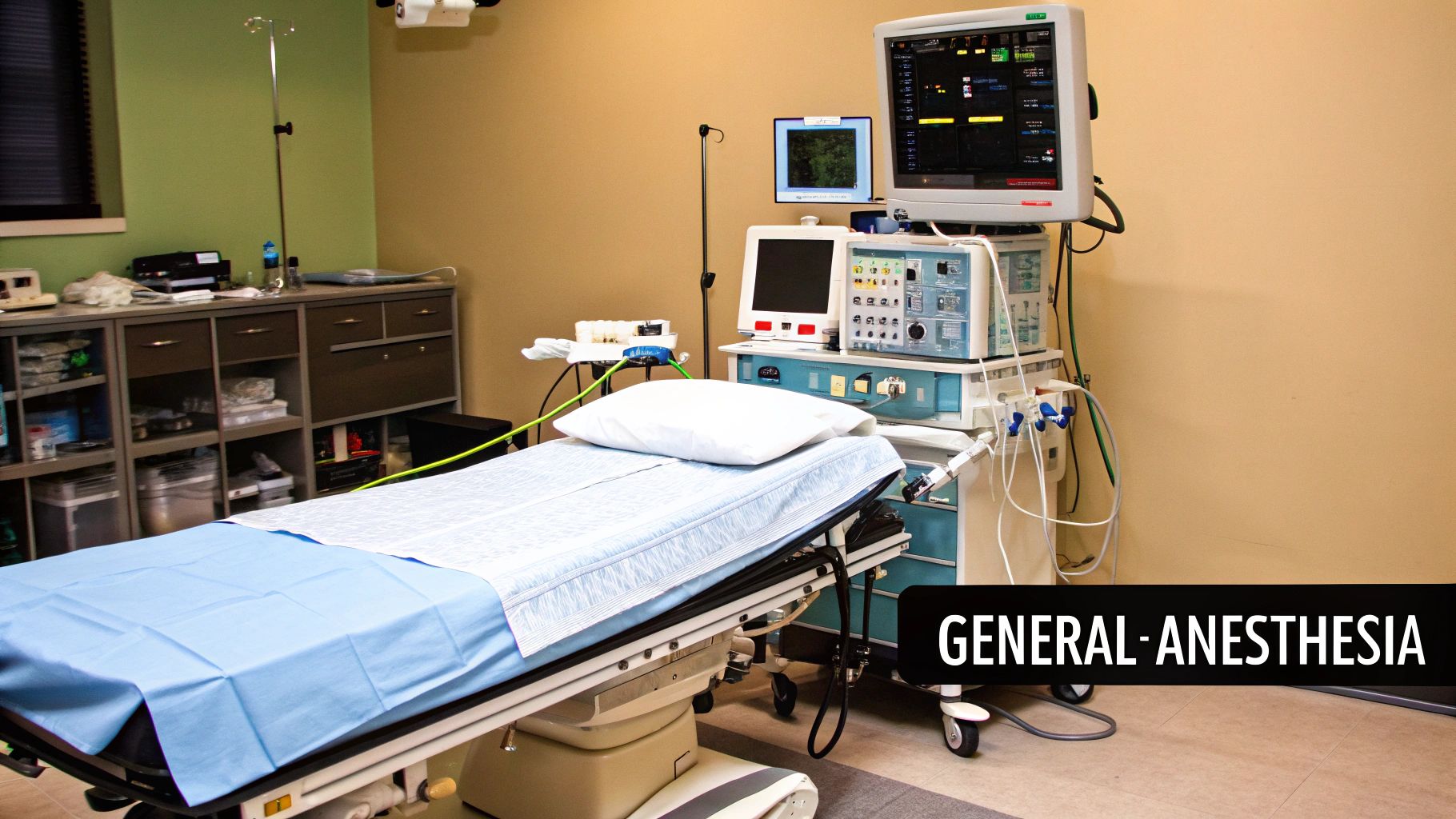 Patient being prepared for general anesthesia