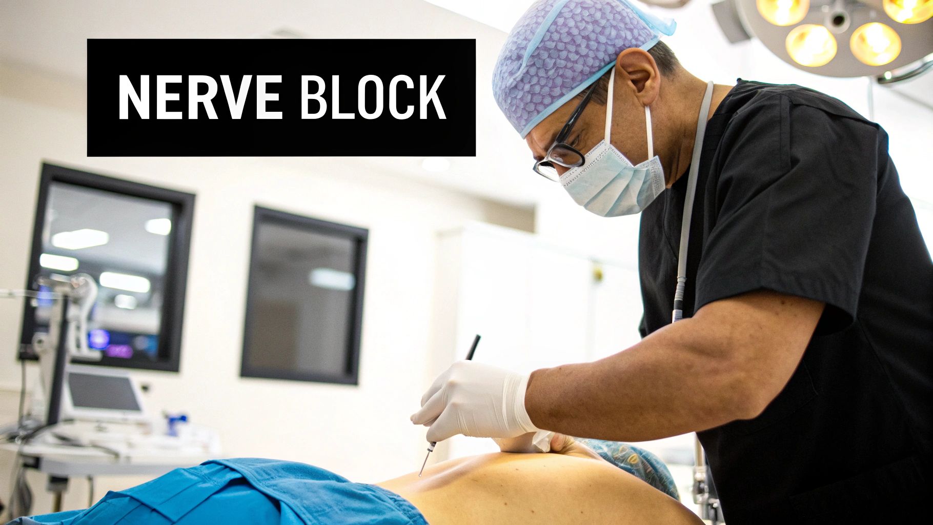 Patient receiving regional anesthesia