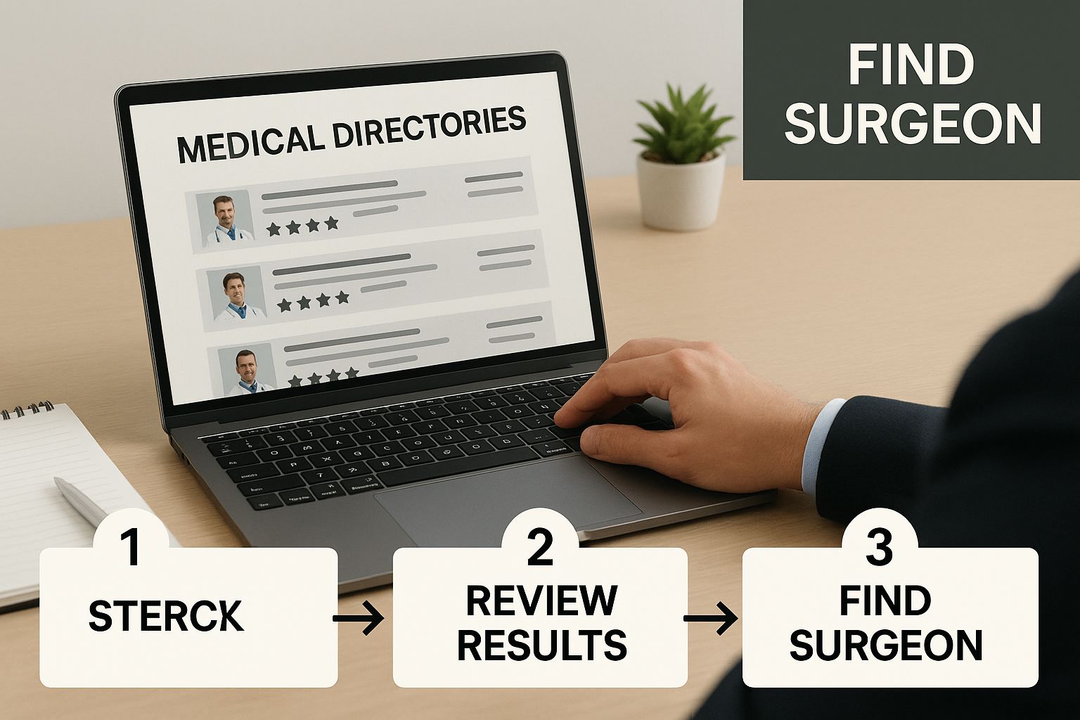 Infographic about how to choose a surgeon