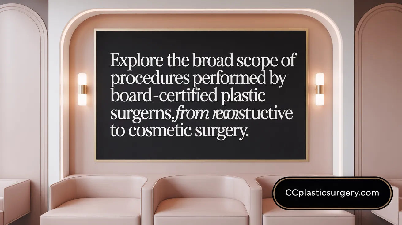 Explore the broad scope of procedures performed by board-certified plastic surgeons, from reconstructive to cosmetic surgeries.