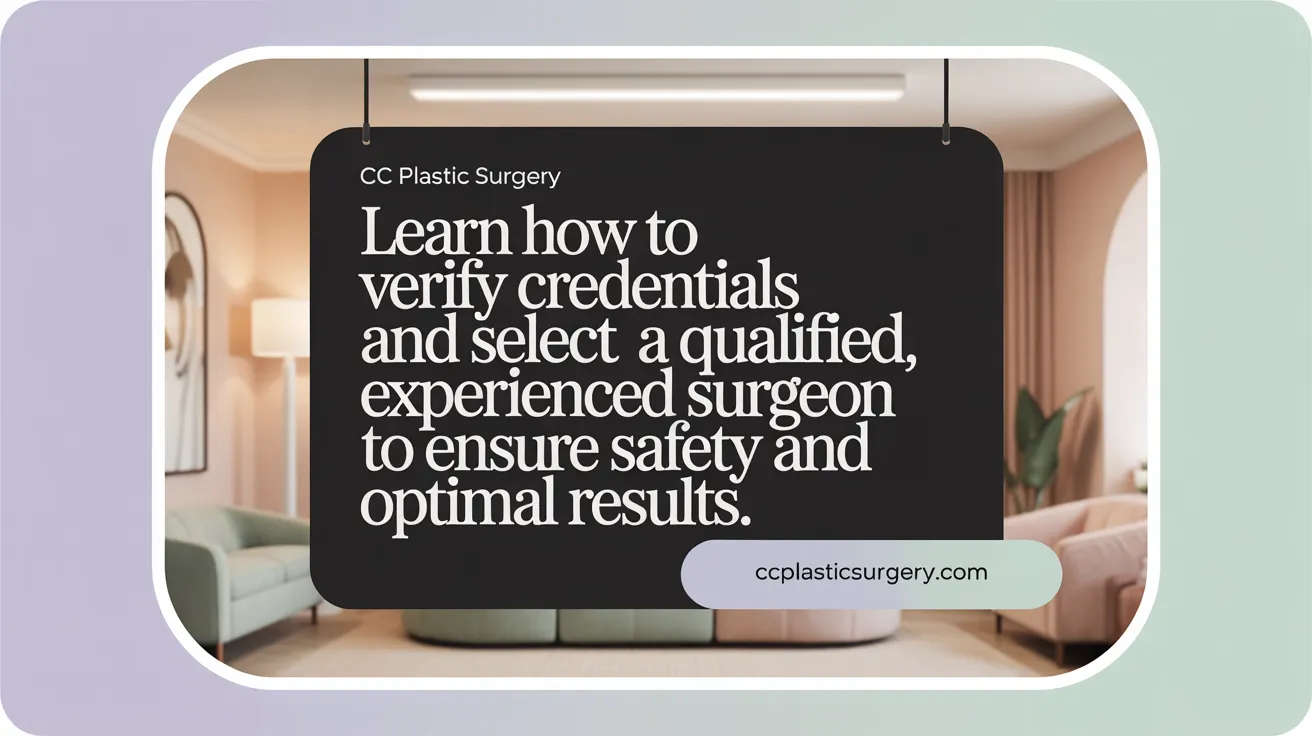 Learn how to verify credentials and select a qualified, experienced surgeon to ensure safety and optimal results.