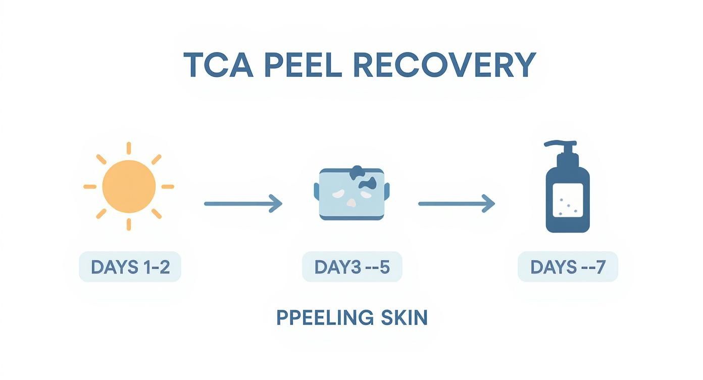 Infographic about tca peel post care