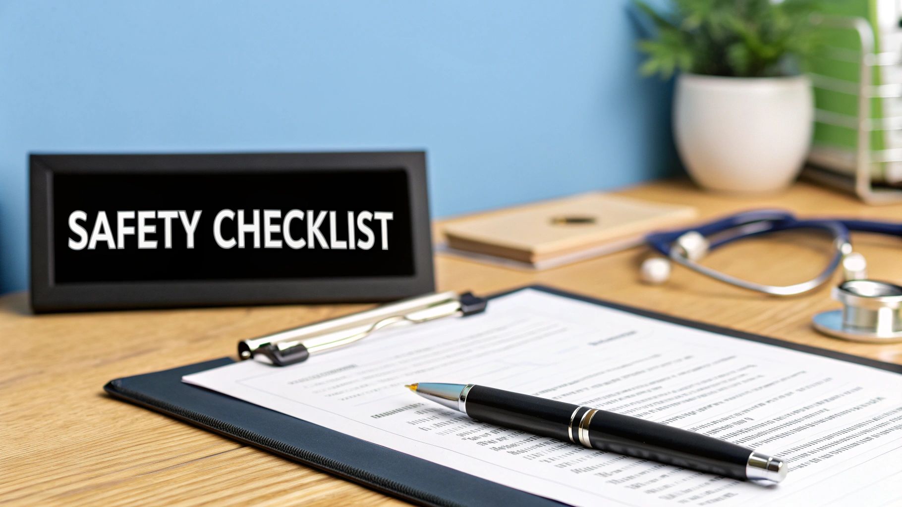 A patient having a consultation with a plastic surgeon.