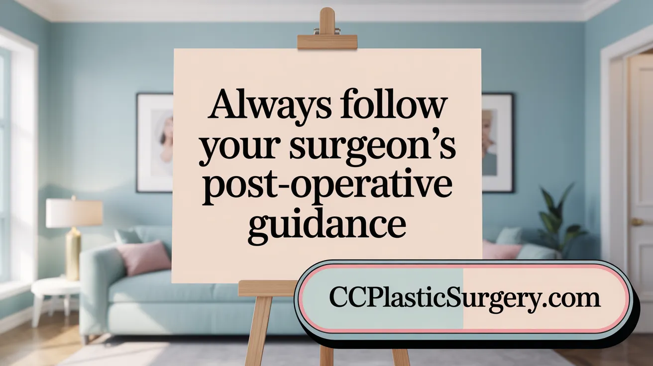 Always Follow Your Surgeon's Post-Operative Guidance