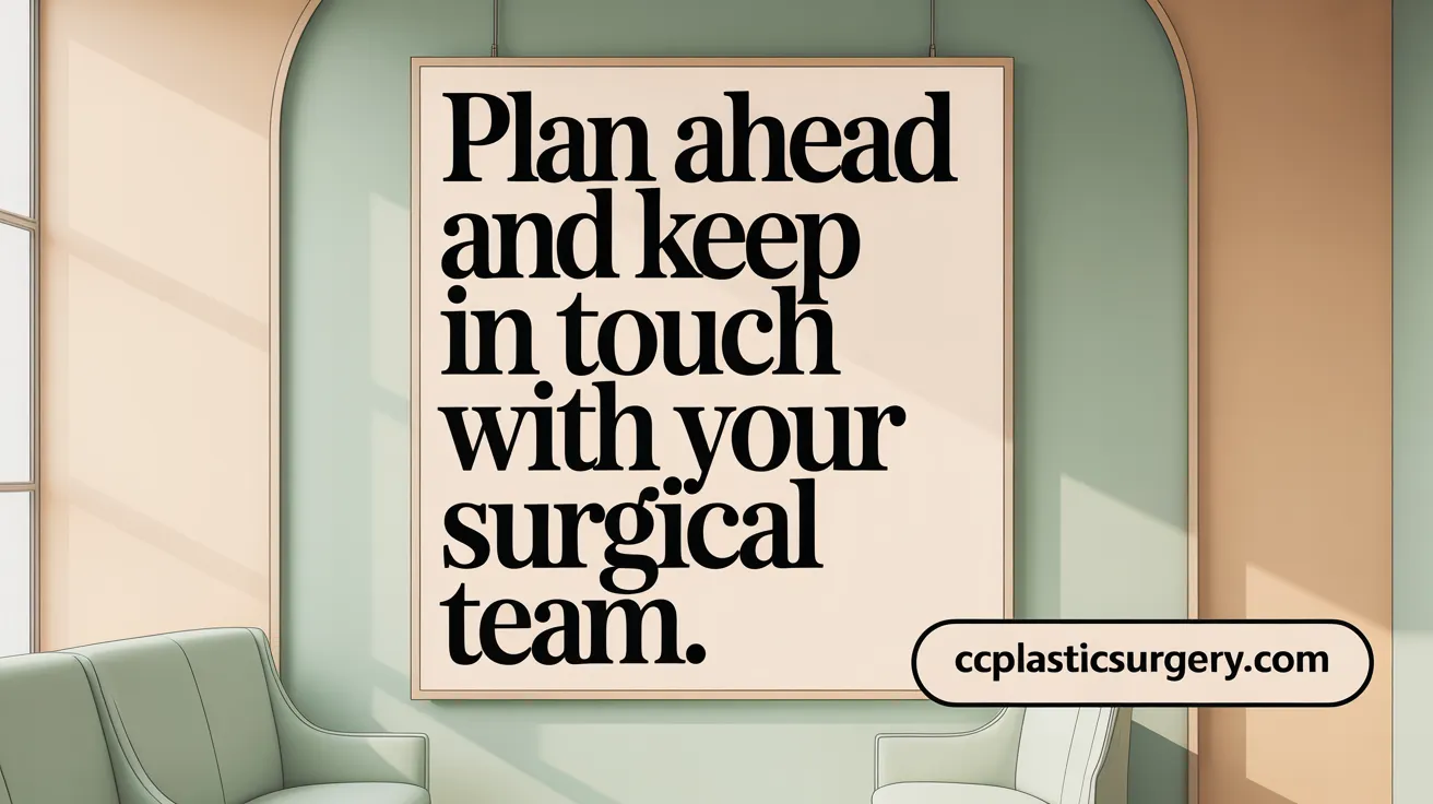 Plan Ahead and Keep in Touch with Your Surgical Team