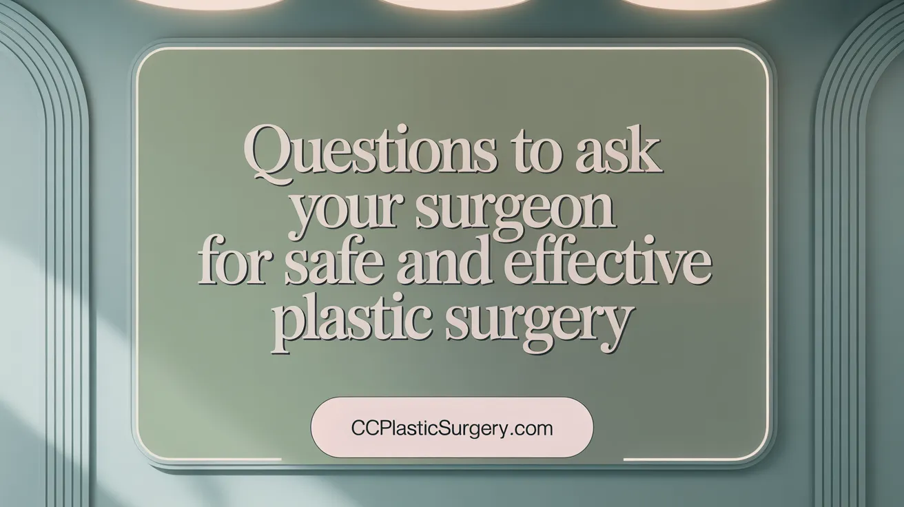 Questions to Ask Your Surgeon for Safe and Effective Plastic Surgery