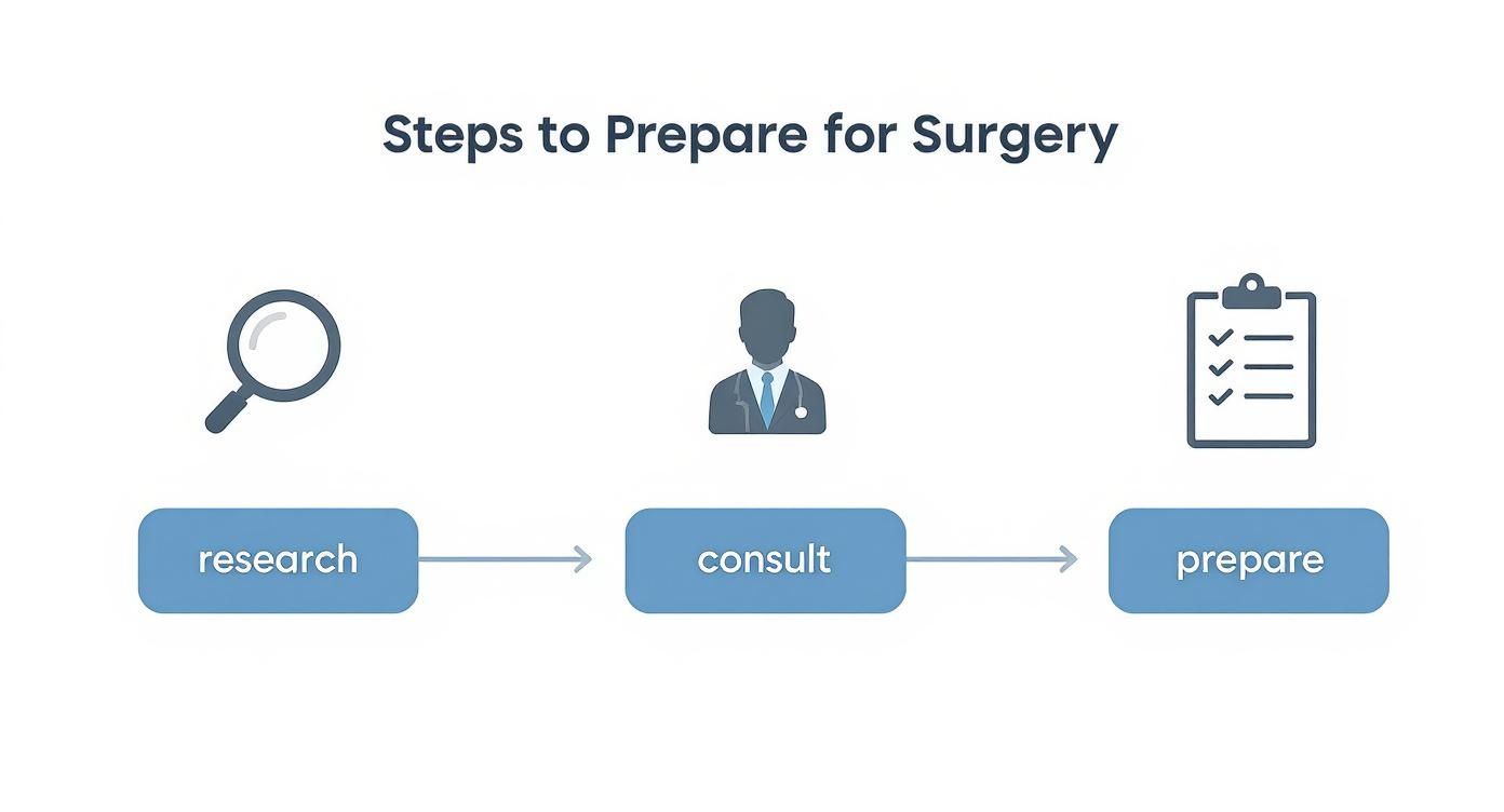 Infographic about how to prepare for breast augmentation