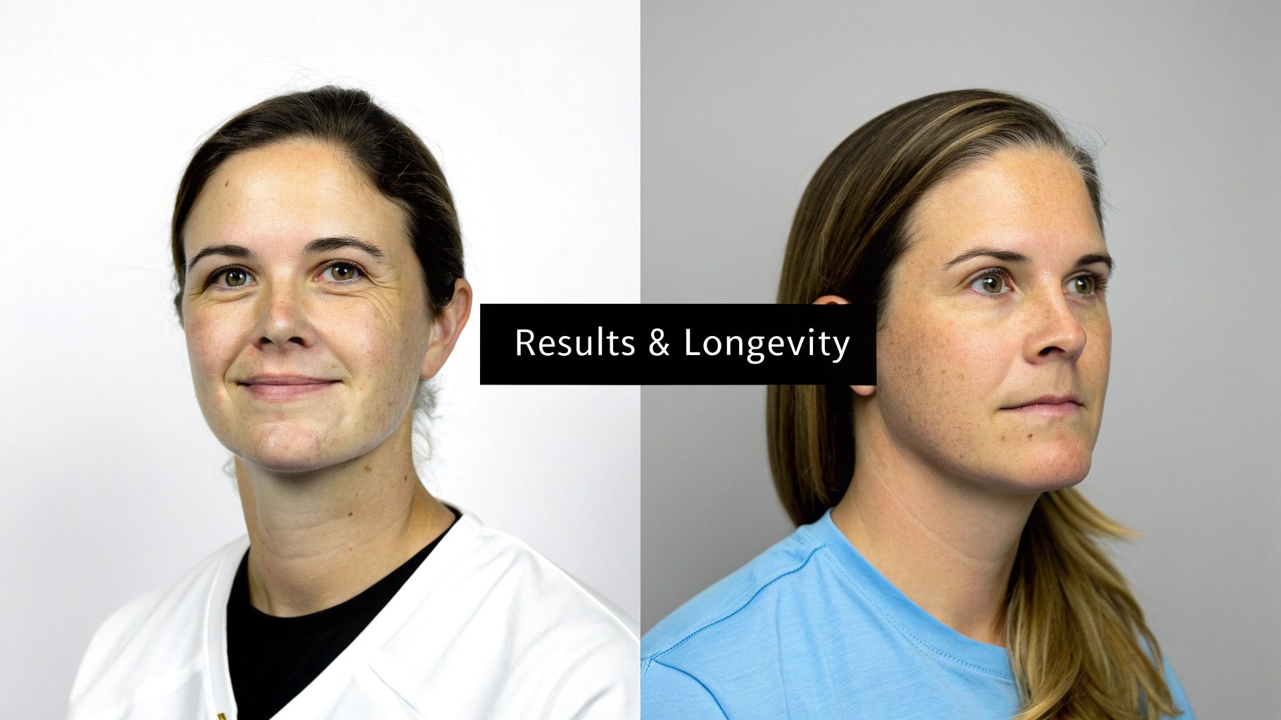 A smiling, rejuvenated woman with smooth skin, showcasing the potential results of facial cosmetic surgery.