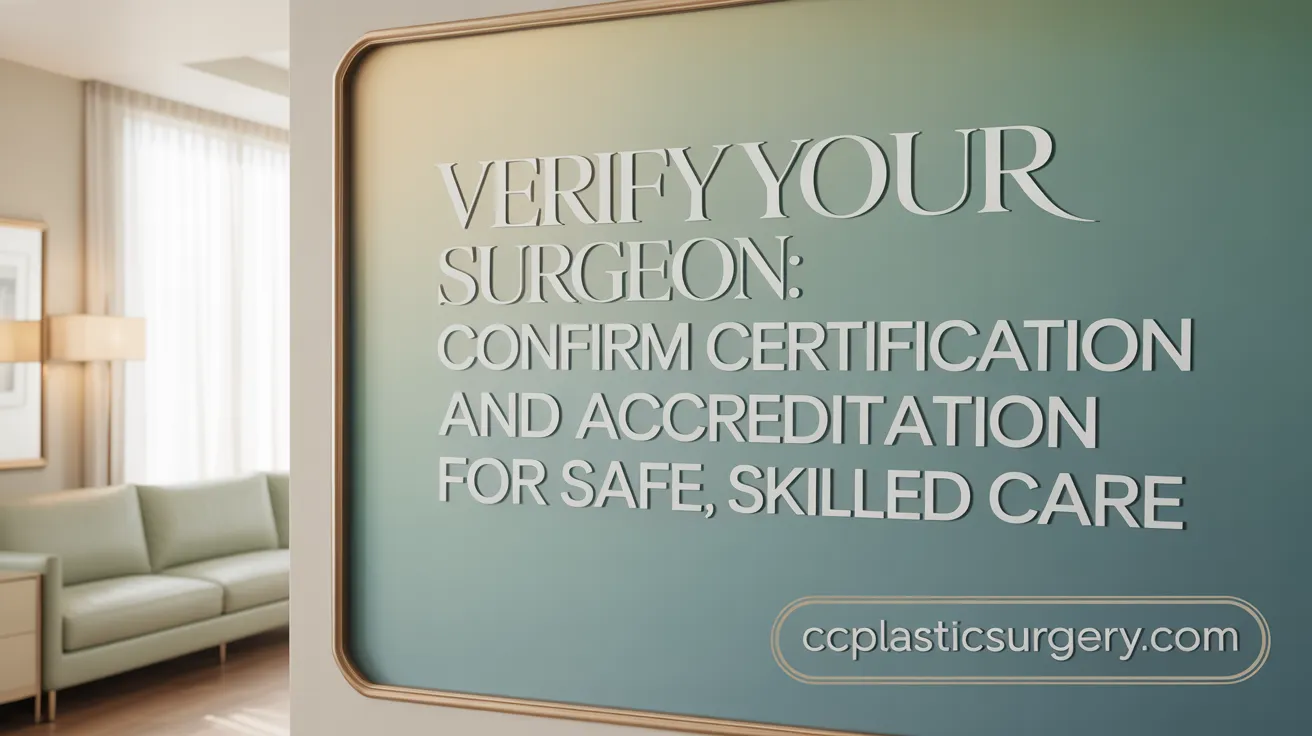 Verify Your Surgeon: Confirm Certification and Accreditation for Safe, Skilled Care