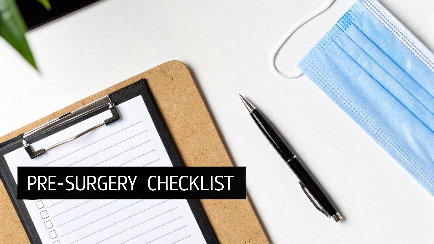 A close-up of a checklist on a clipboard with a pen, implying planning and preparation.
