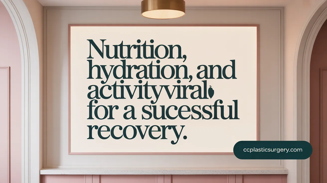 Nutrition, hydration, and activity are vital for a successful recovery.