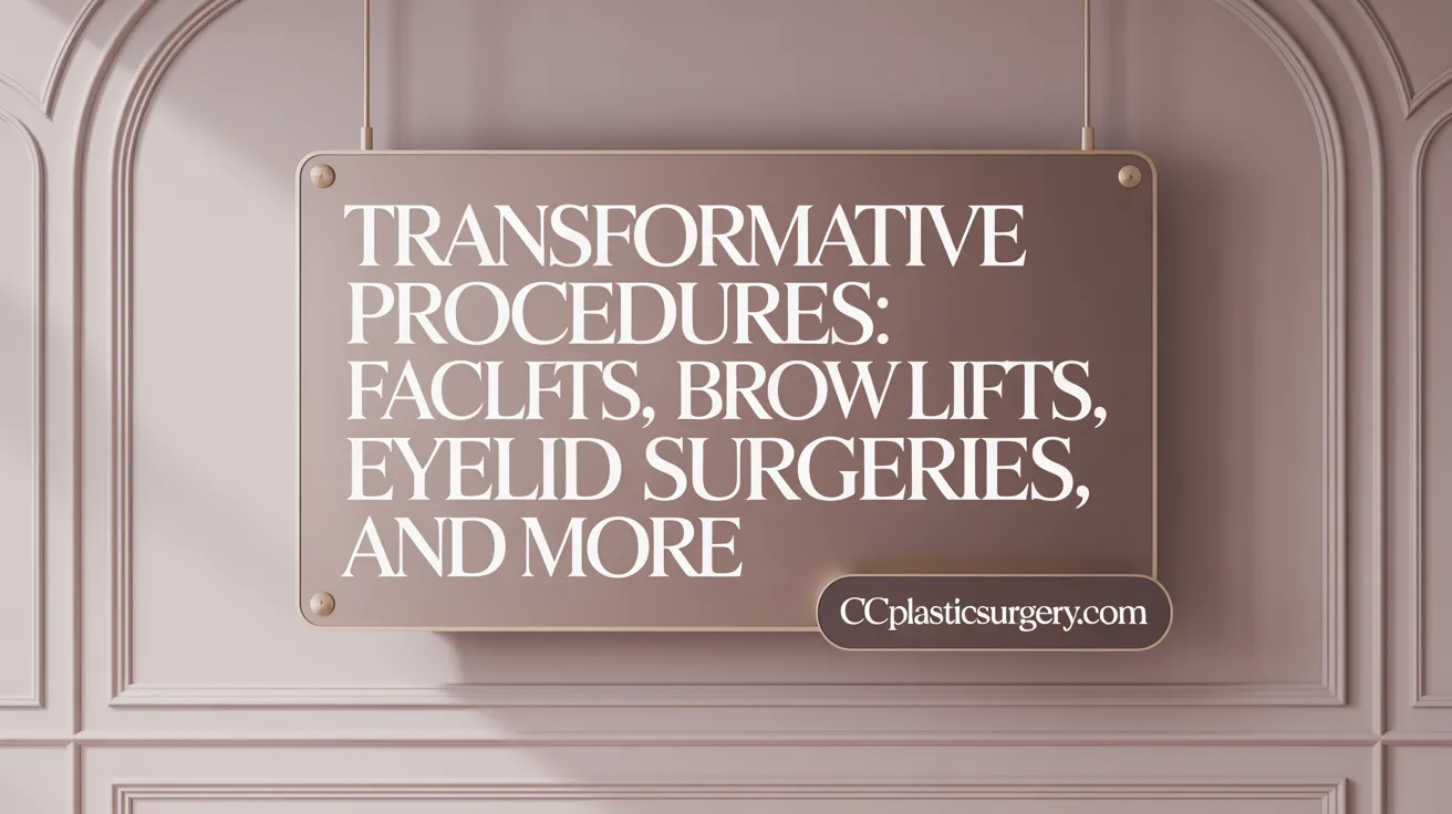 Transformative Procedures: Facelifts, Brow Lifts, Eyelid Surgeries, and More