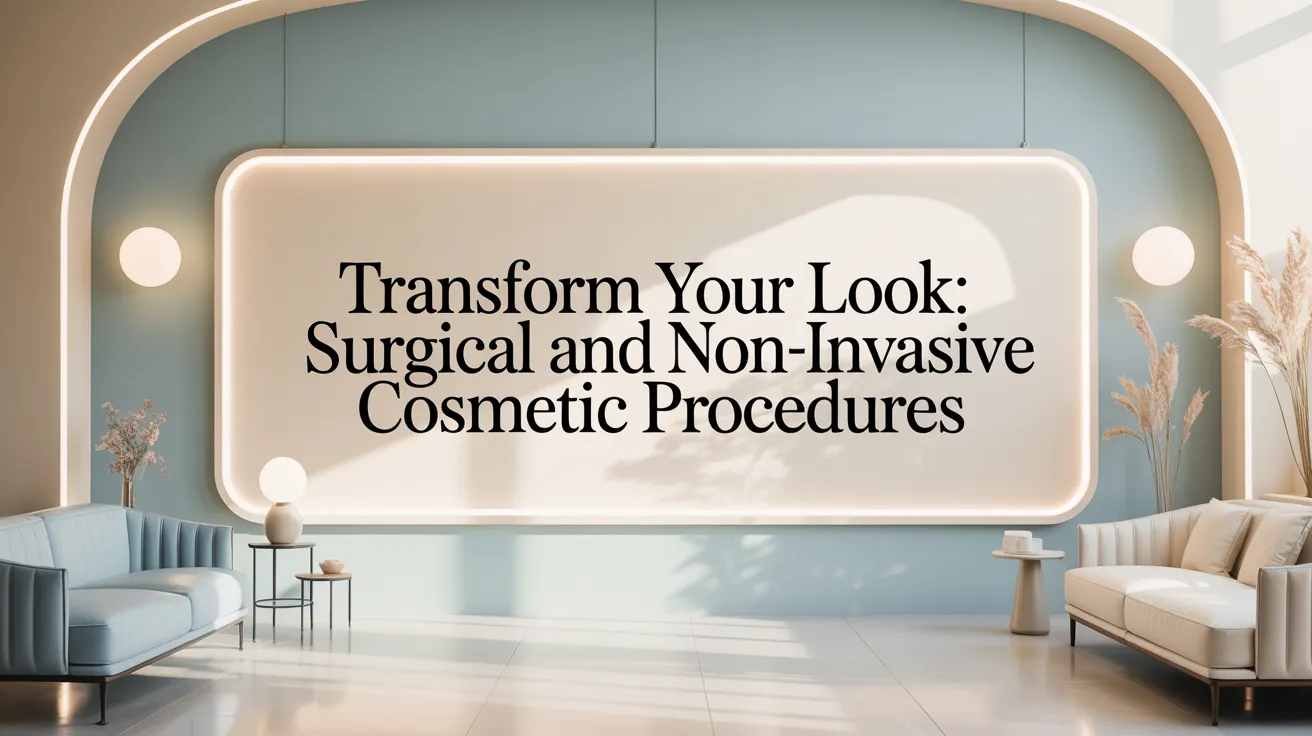 Transform Your Look: Surgical and Non-Invasive Cosmetic Procedures