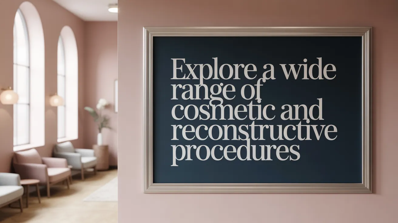 Explore a Wide Range of Cosmetic and Reconstructive Procedures