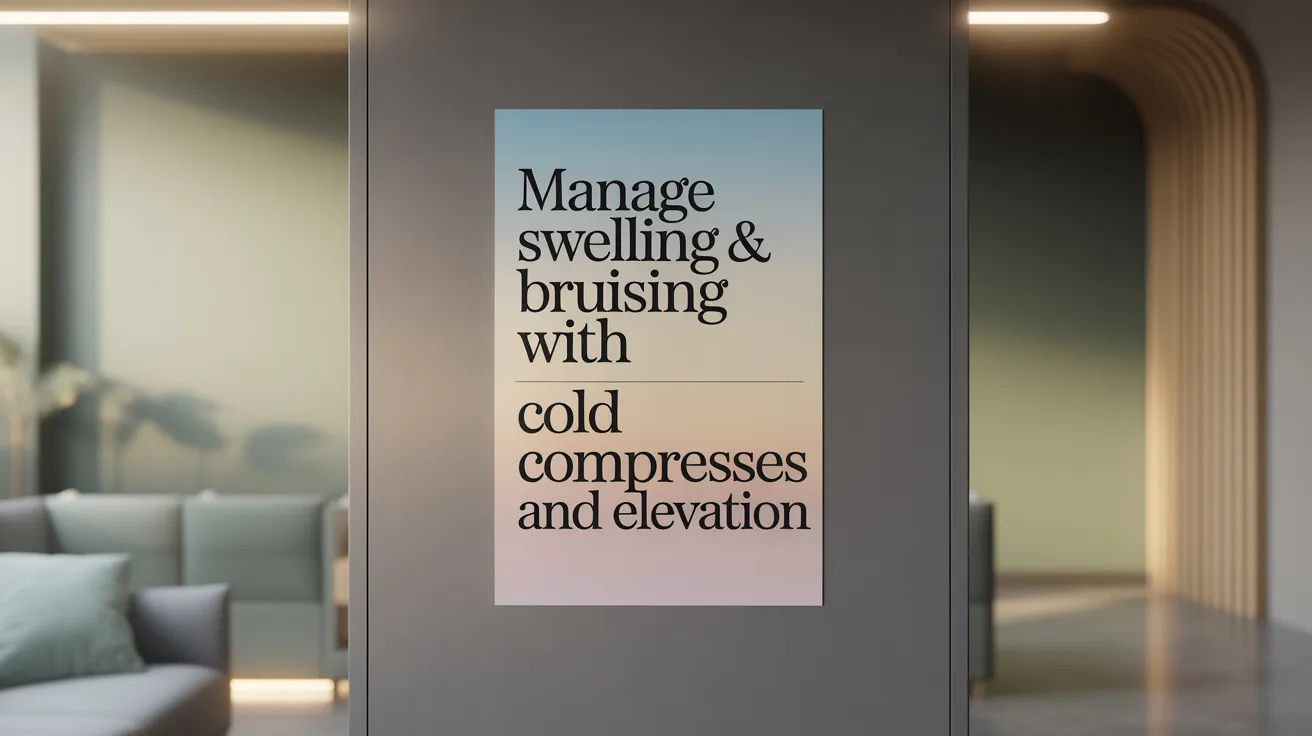 Manage Swelling &amp; Bruising with Cold Compresses and Elevation