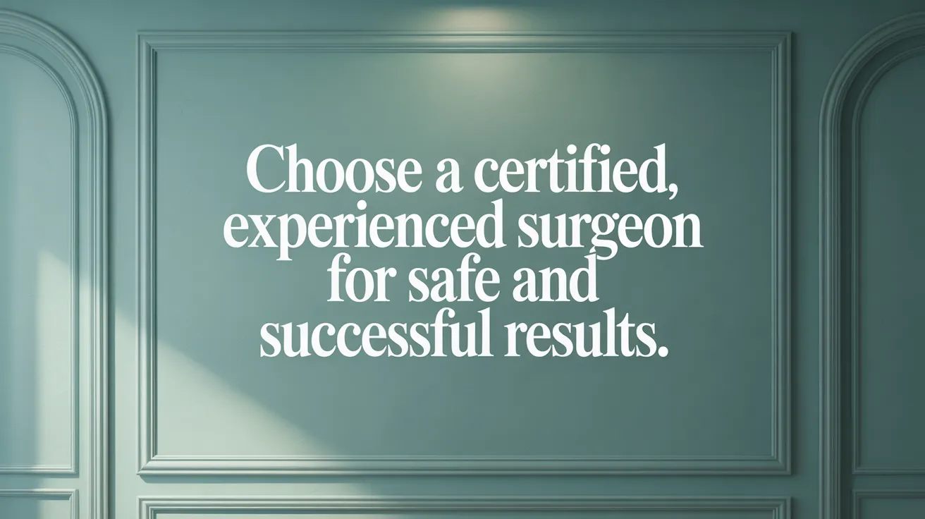 Choose a Certified, Experienced Surgeon for Safe and Successful Results