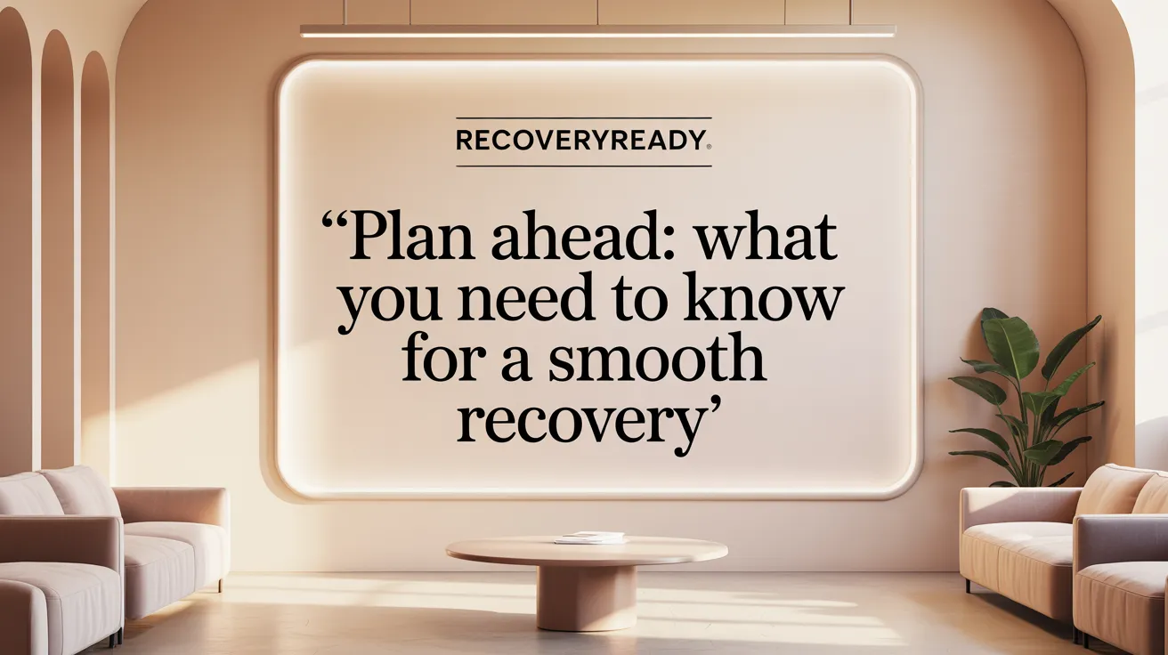 Plan Ahead: What You Need to Know for a Smooth Recovery
