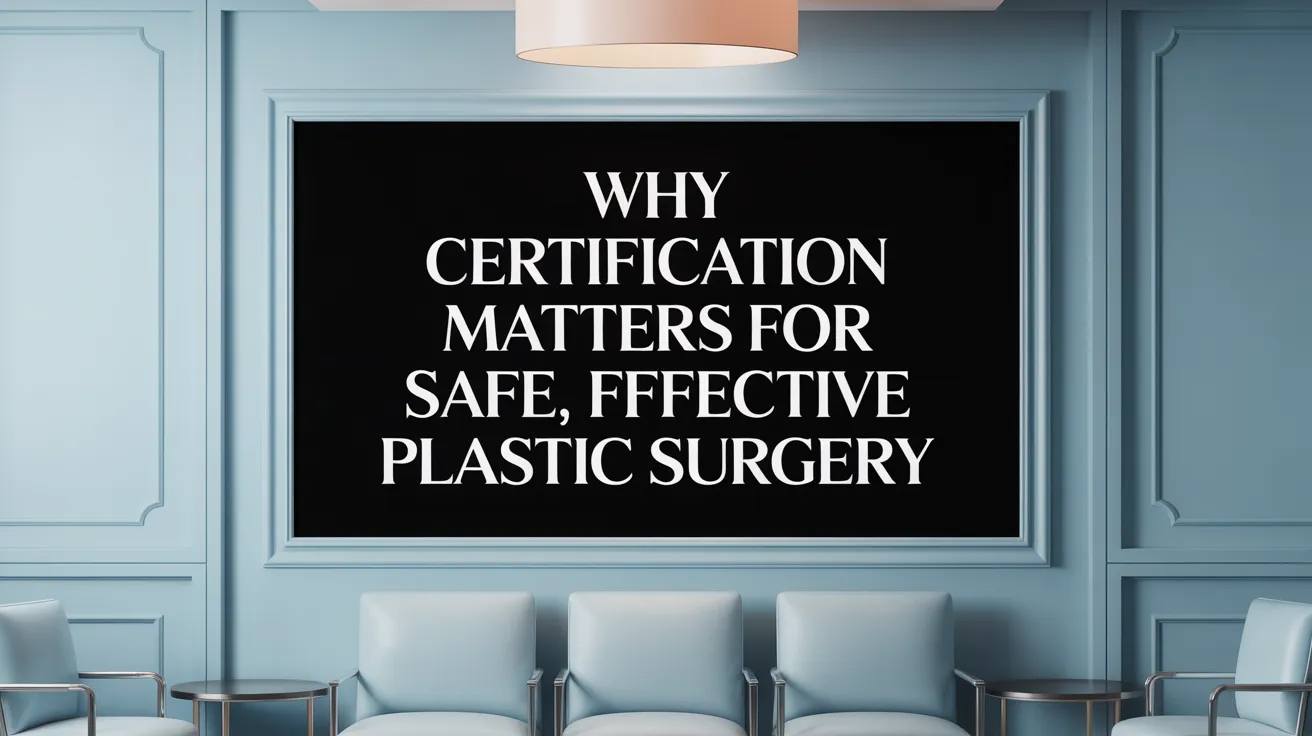 Why Certification Matters for Safe, Effective Plastic Surgery