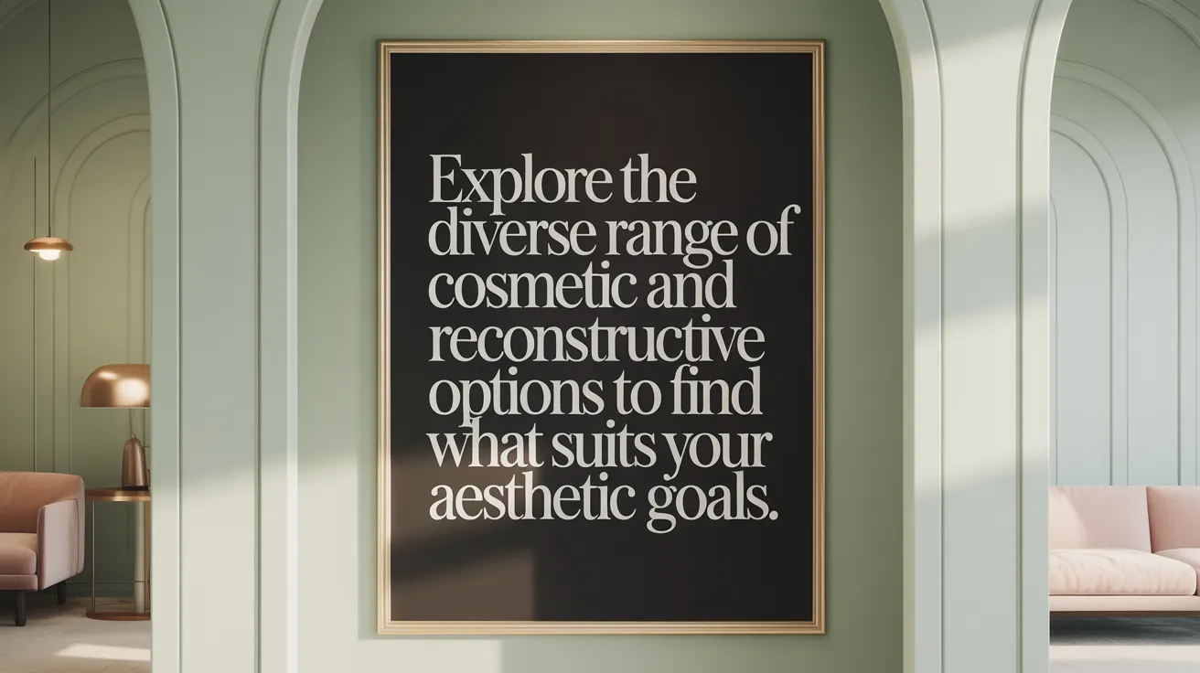 Explore the diverse range of cosmetic and reconstructive options to find what suits your aesthetic goals.