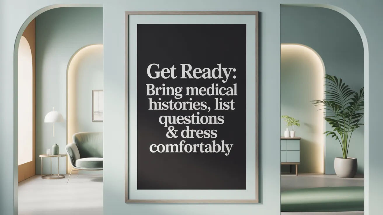 Get Ready: Bring Medical Histories, List Questions &amp; Dress Comfortably