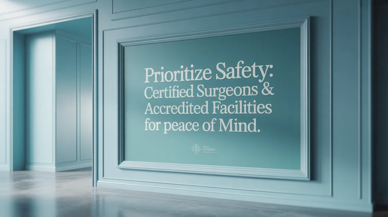 Prioritize Safety: Certified Surgeons &amp; Accredited Facilities for Peace of Mind