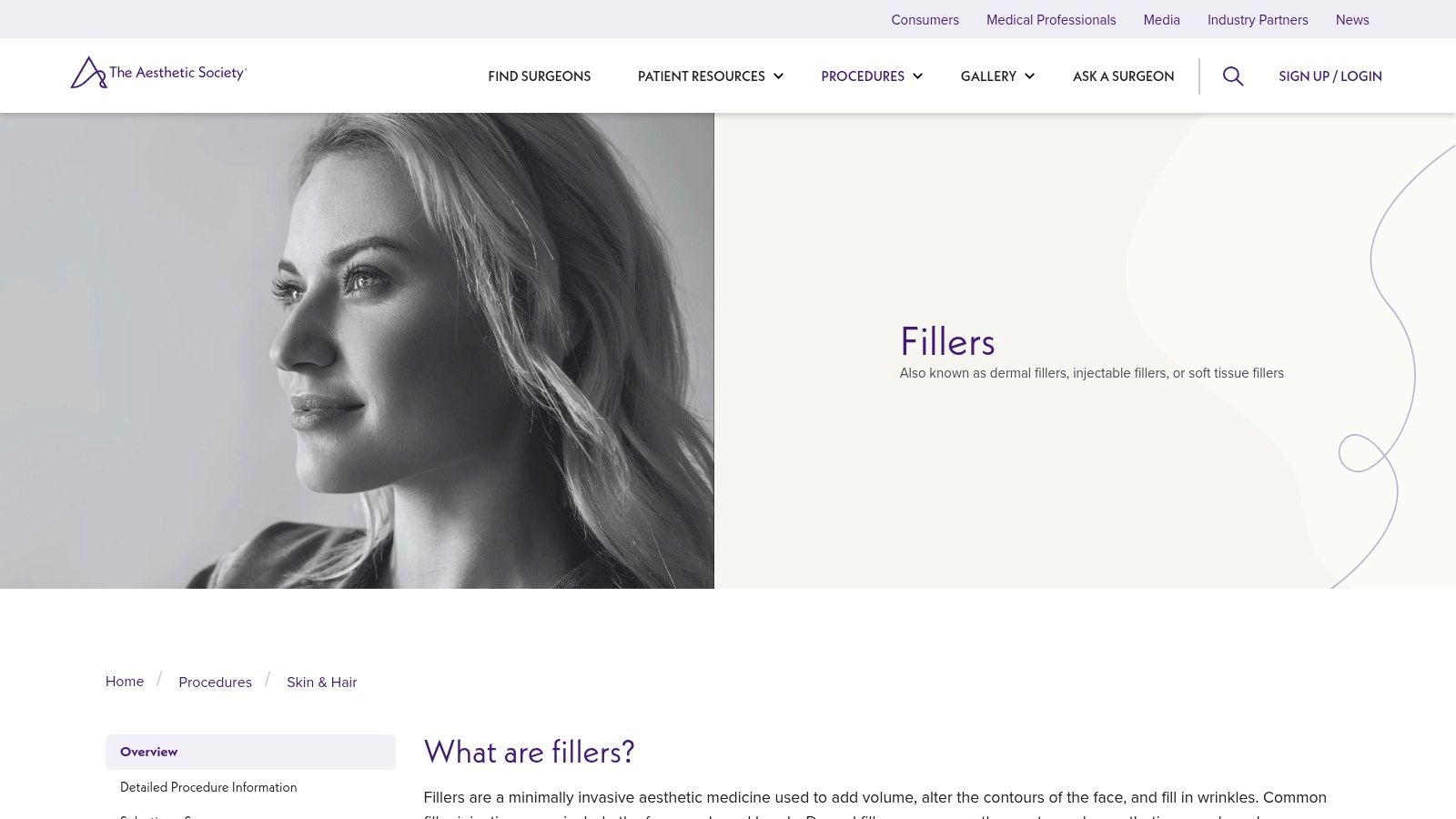 The Aesthetic Society (ASAPS) – Fillers Education & Photo Cases