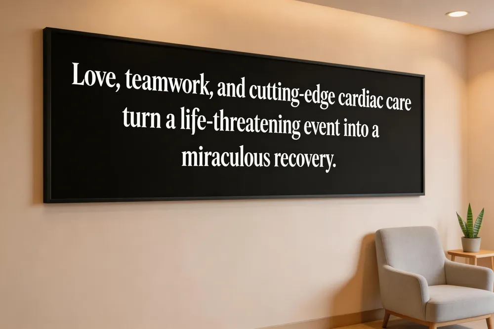 Love, teamwork, and cutting‑edge cardiac care turn a life‑threatening event into a miraculous recovery.